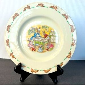 Vintage Royal Doulton Bunnykins Baking Day Fine Bone China 8” Plate